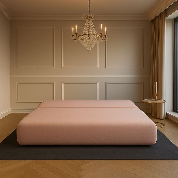 Kanapa sofa Luna funcja spania Boucle wybór tkanin