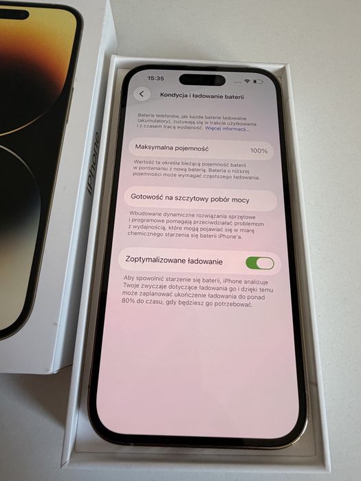 Bateria 100% iPhone 14 Pro 256gb Bateria 100% Stan Idealny