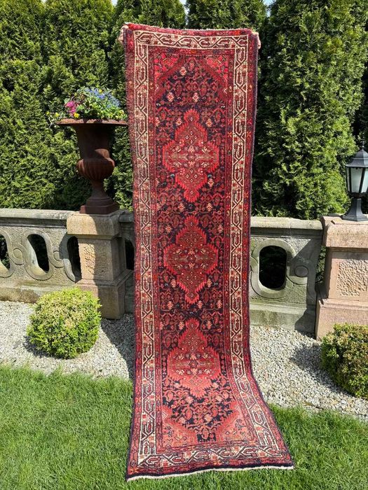 Chodnik dywan wełniany perski r.tkany Hamadan 285x80 galeria 10 tyś
