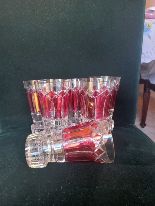 Jarro rosa c/ 6 copos