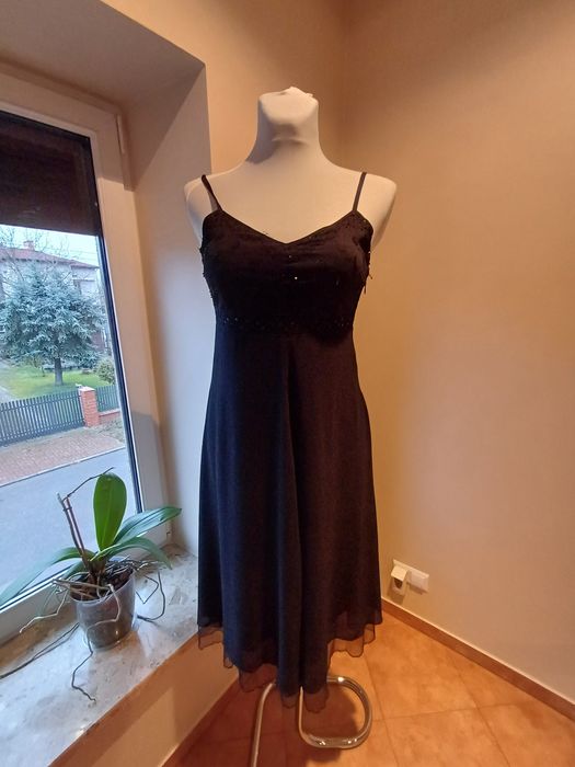 wieczorowa sukienka na ramiączkach, Vila Clothes, r. M, stan bdb