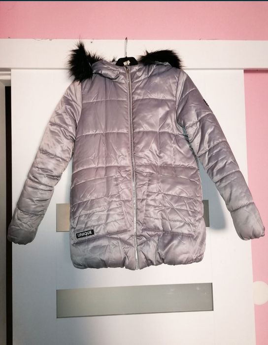 Kurtka zimowa dziewczęca 158 coccodrillo szara nowa