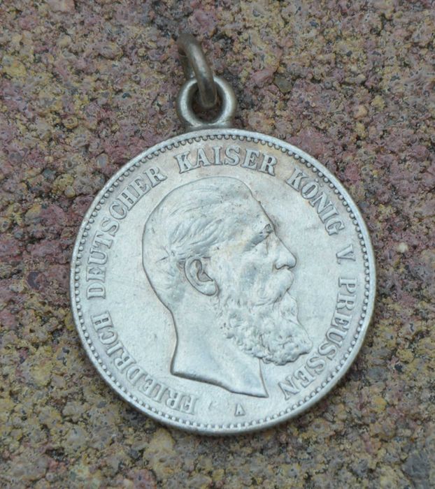 Srebrne 2 Marki 1888 A Prusy Fryderyk srebro Medalik