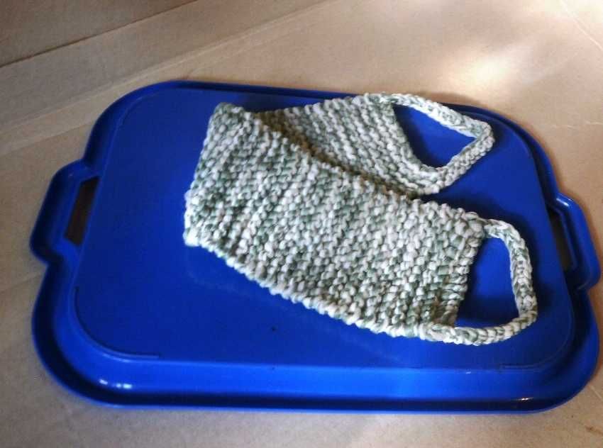 Мочалка из джута,  из капроновой нити