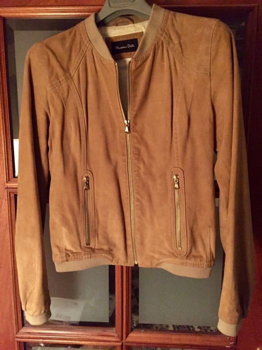 Massimo Dutti- skorzana kurtka vintage
