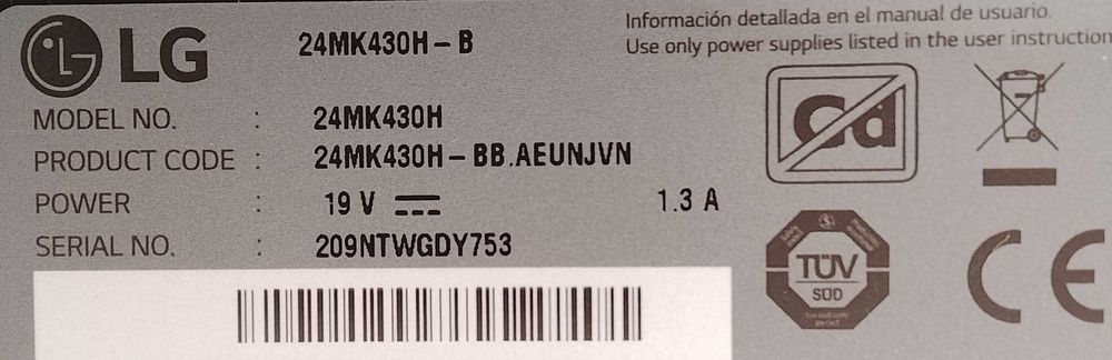 Monitor LG 24MK430, 24 polegadas, HDMI, usado450667755529185282