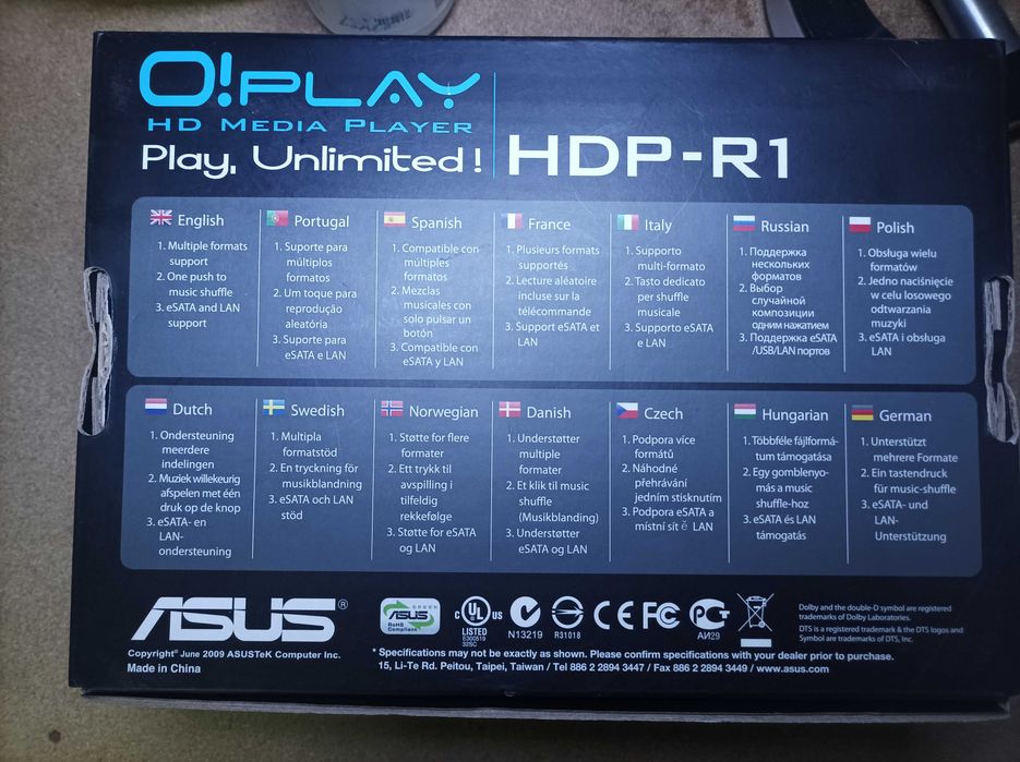 Leitor Multimedia Asus Oi play HDP-R1