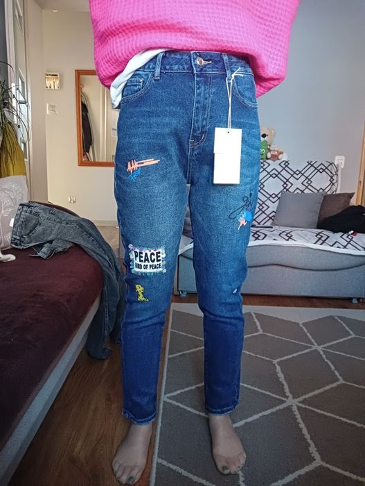 Spodnie damskie dżins denim