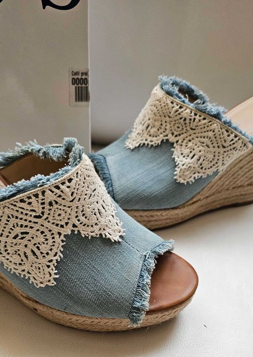 GUESS koturny espadryle jeans roz 41
