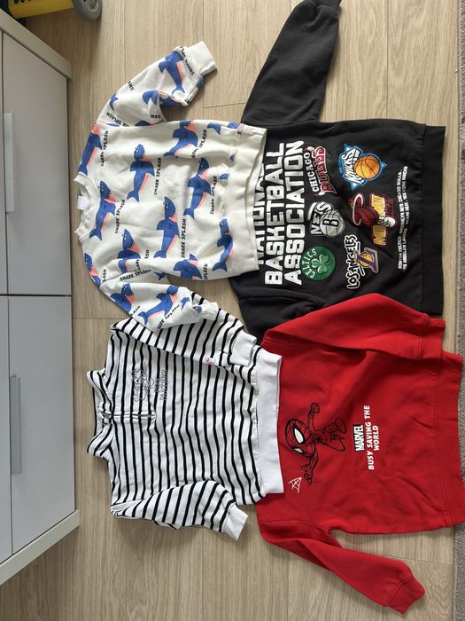 Paka dla chłopca r 110/116 bdb stan zara hm bluza spodnie koszulka