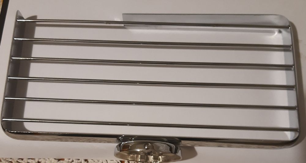 Półka łazienkowa chromowana naścienna