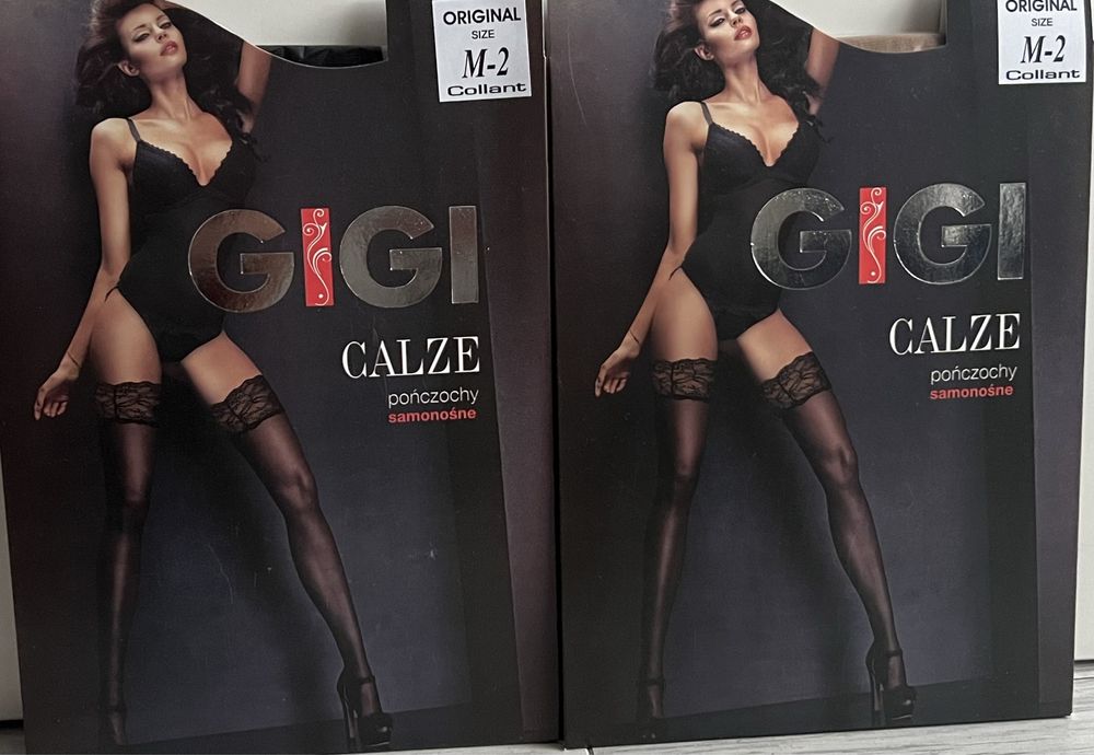 Pończochy samonośne M-2 2.szt beżowa, czarna