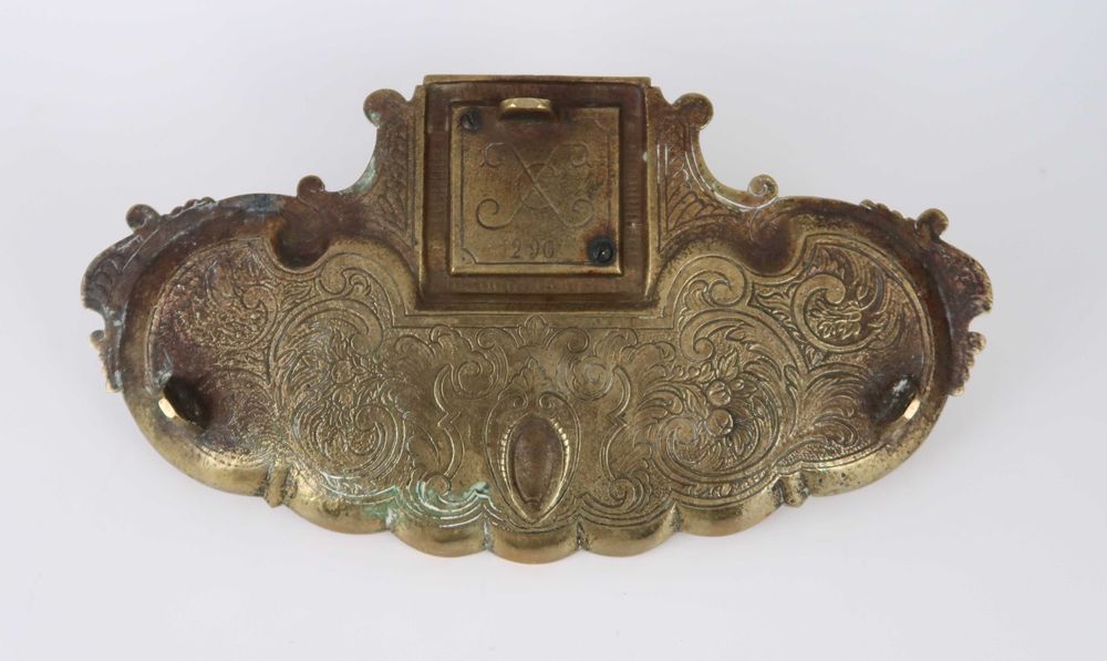 Tinteiro antigo Arte Nova com alma Vista Alegre