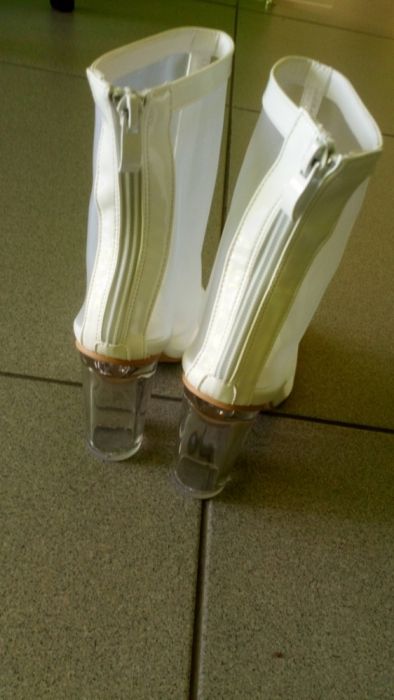 Buty z przezroczyste siatki