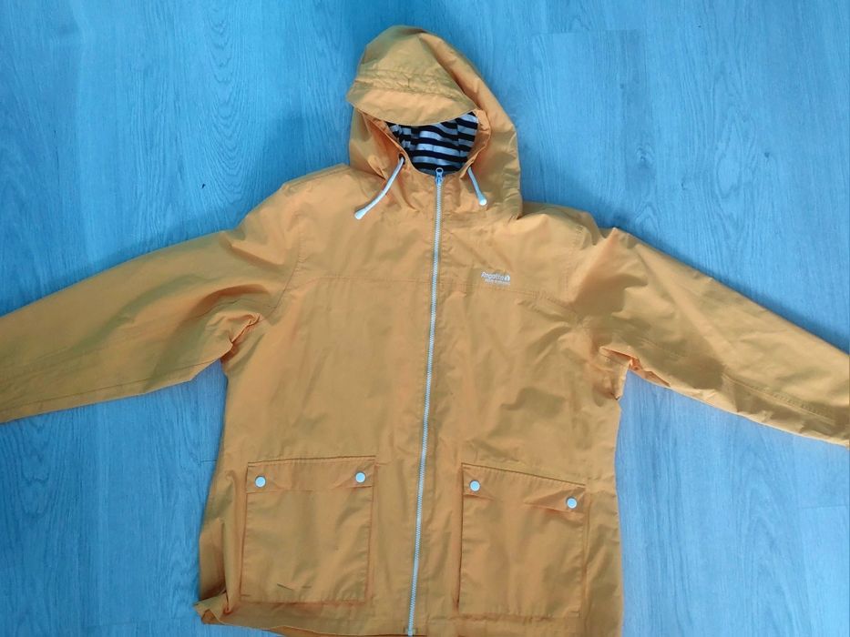 5XL kurtka damska przeciwdeszczowa wiatrówka płaszcz rozpinany kaptur żółty regatta wiosenny