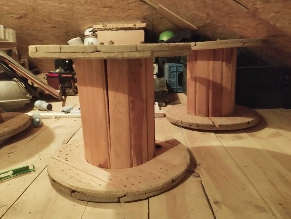 Szpula drewniana po kablu idealna na stolik