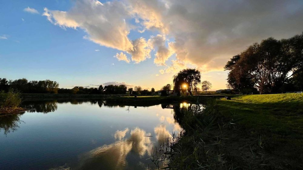Namiot event do wynajęcia nad stawem