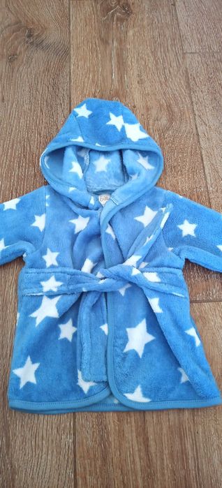 Szlafrok dla chłopca w gwiazdki niebieski 50/56 George