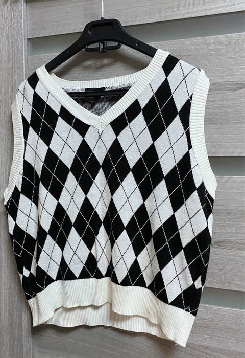 Вінтажний жилет з ромбовим візерунком • New Look