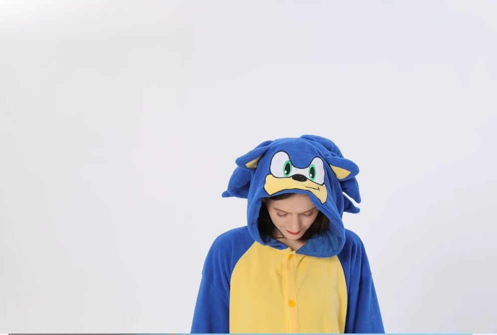 Jednoczęściowy strój dla dorosłych zwierzęcy Jeż Sonic