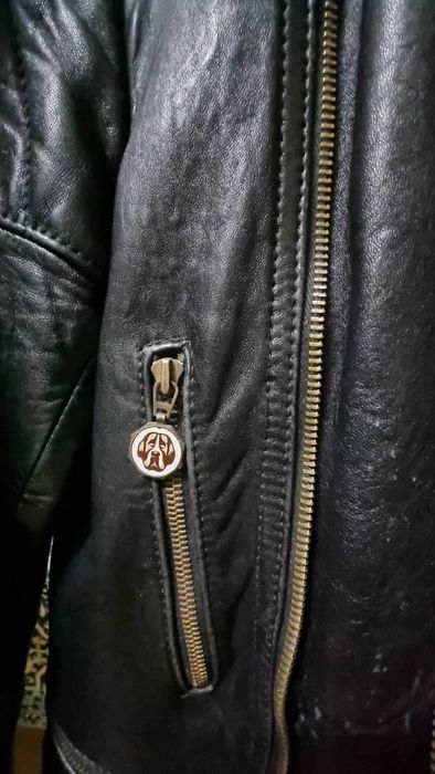 Casaco Preto Motard 100% Pele Genuína