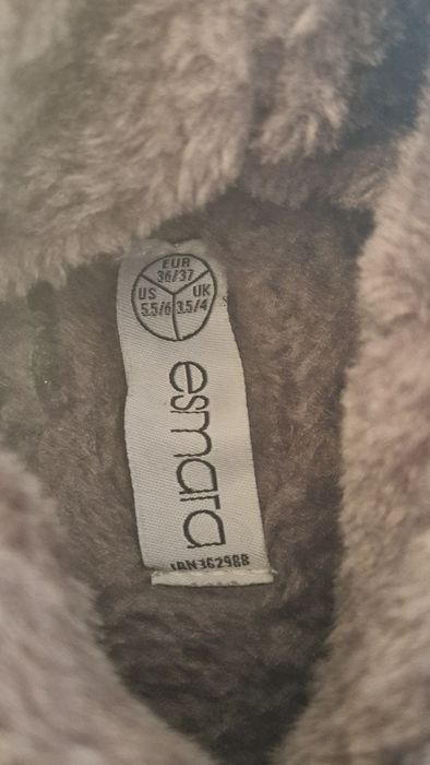 Bota pantufa de cor cinzenta 36-37