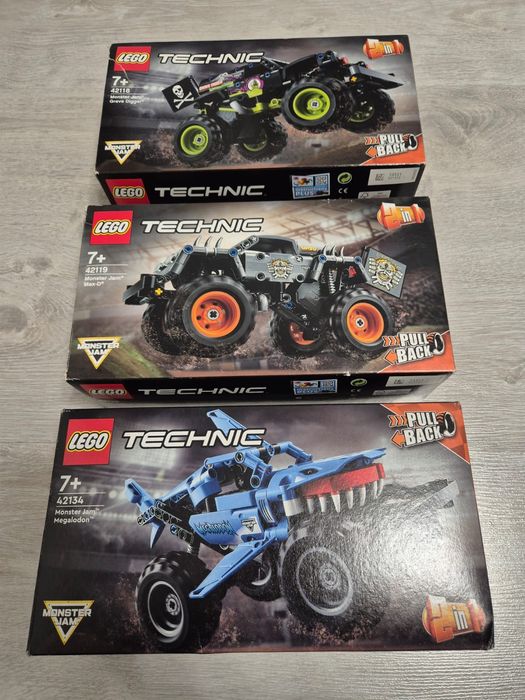 Lego Technic 42118, 42119, 42134 Monster Jam ZESTAW 3szt.