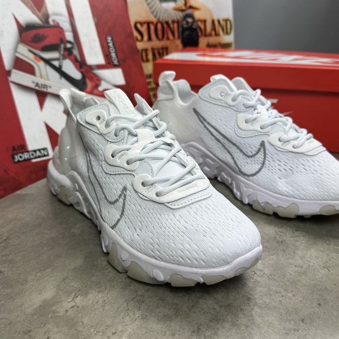 Кросівки Nike react vision кроссовки найк реакт 40,41,42,43,44,45 білі