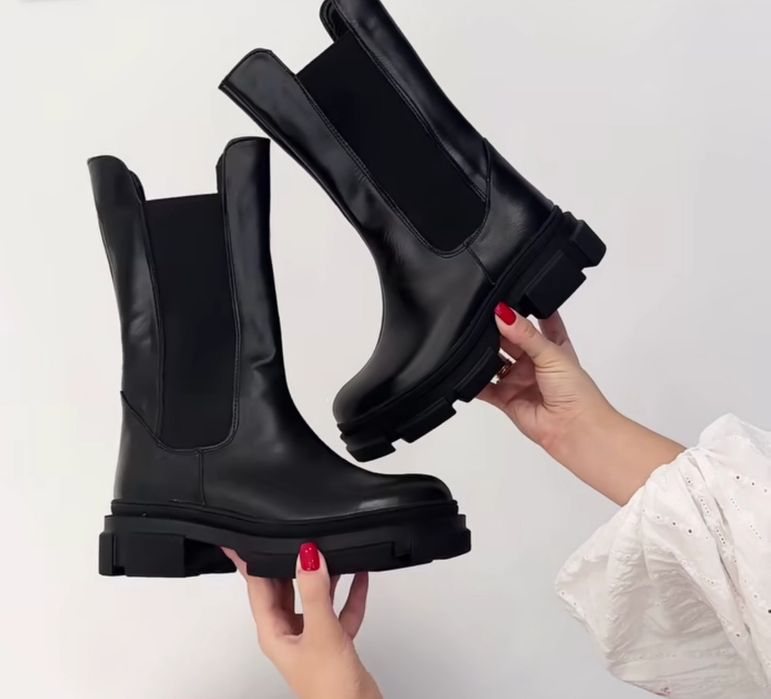 НОВІ. Високі Челсі. Натуральна шкіра.