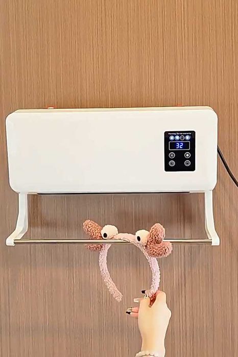 Обігрівач з пультом сушаркою настінний тепловентилятор дуйка LED екран