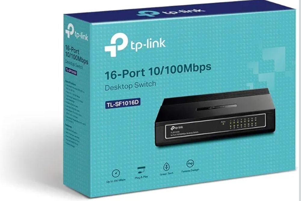 Switch TP-Link TL-SF1016D 16 Portas FastEthernet – Como Novo