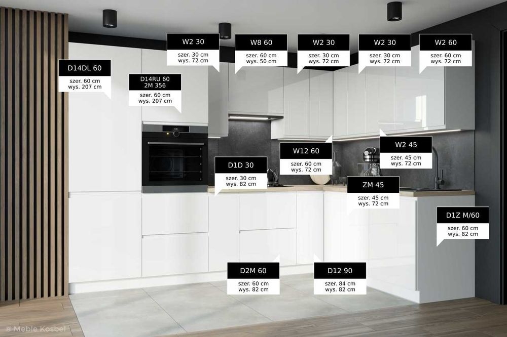 MK Kuchnia VIGO meble, szafki kuchenne AKRYL połysk TRANSPORT wycena