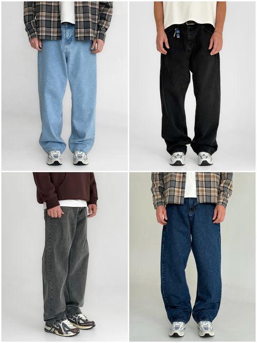 Джинси чоловічі широкі baggy jeans, штани баггі | Джинсы багги мужские широкие Джынсы беги в стиле 90 х реп ск8 Штаны rap pants sk8 y2k | Розмір S