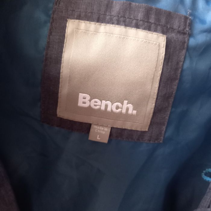 Męska kurtka Bench L szaro granatowa z kapturem