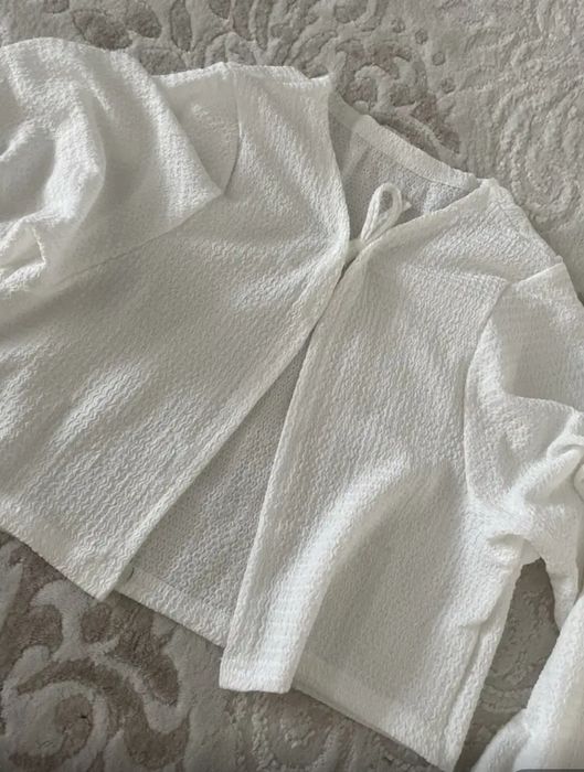 Nowa narzutka wiązana w stylu vintage bluzka