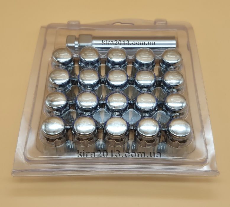 Гайка для узких отверстий в дисках М12х1,5 конус 35мм хром шлицевая