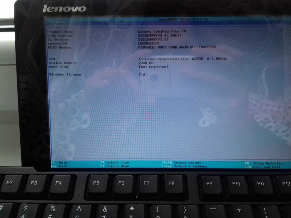 Laptop dotykowy lenovo IdeaPad Flex 10, HDD 500GB, Celeron N2806, DDR3