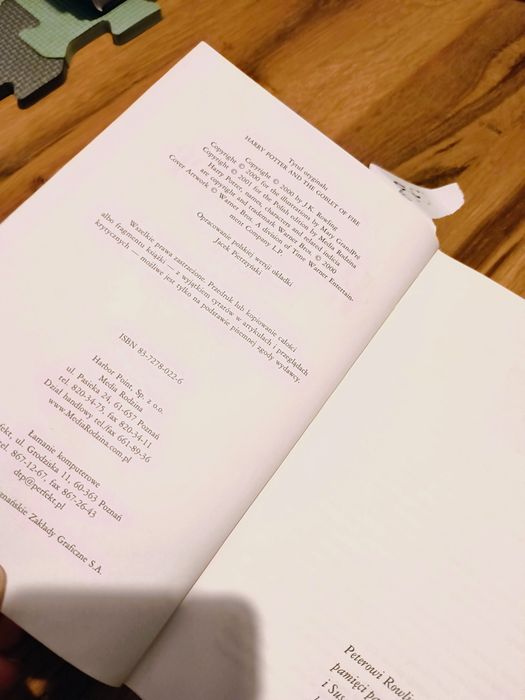 #273 Harry Potter i czara ognia pierwsze wydanie niepoprawione