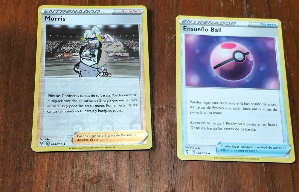 22 cartas de Pokémon treinador