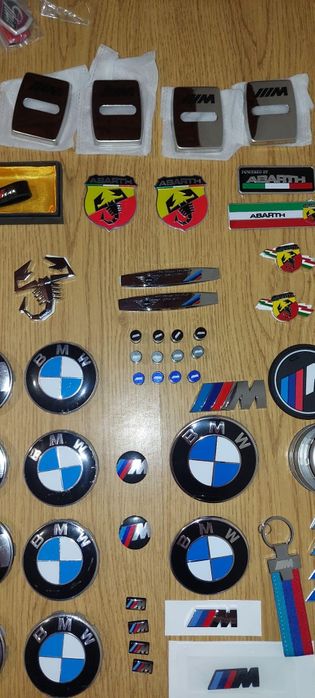 Emblemas BMW Fiat Abarth Seat Alfa Romeo Saab Ford Emblemas Frente laterais mala interiores botão iDrive M Bmw