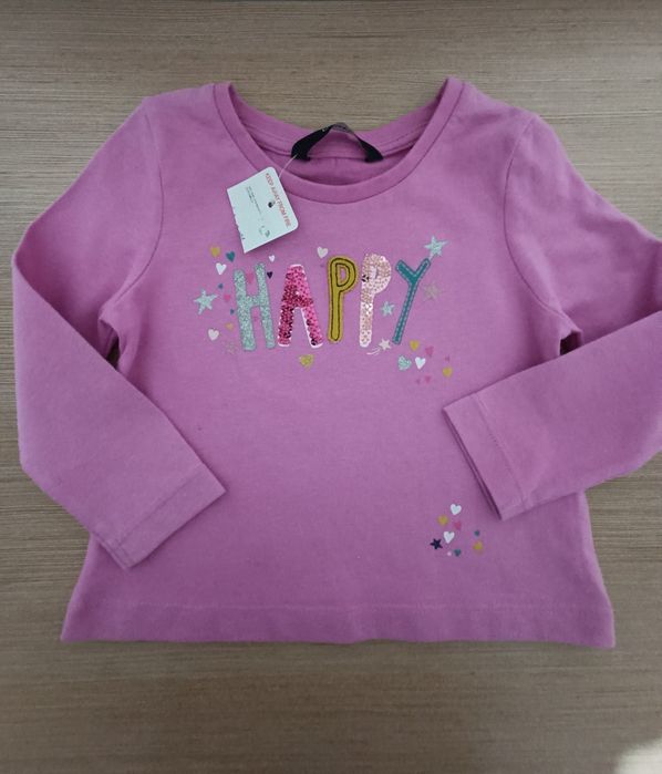 Różowa bawełniana bluzka firmy George nowa rozmiar 1-1,5 lat/80- 86 cm