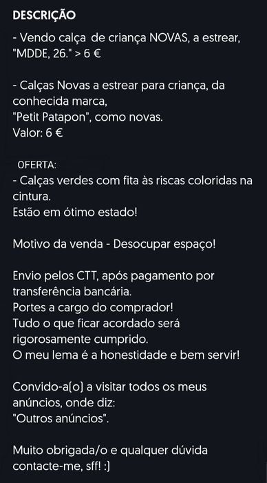 2 pares de calças NOVAS, 12M e 24 M +

OFERTA

12 €