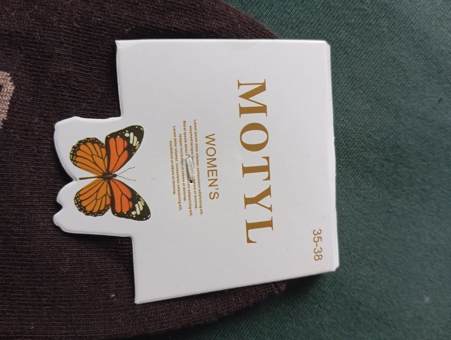 Nowe skarpetki damskie motyl
