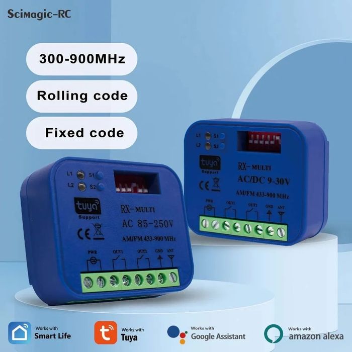 Uniwersalny Radioodbiornik Sterownik do Bram WiFi TUYA i SMART LIFE
