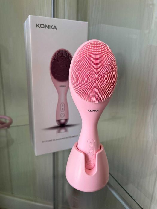 Szczotka szczoteczka soniczna do twarzy 4w1 światło ogrzewa masażer