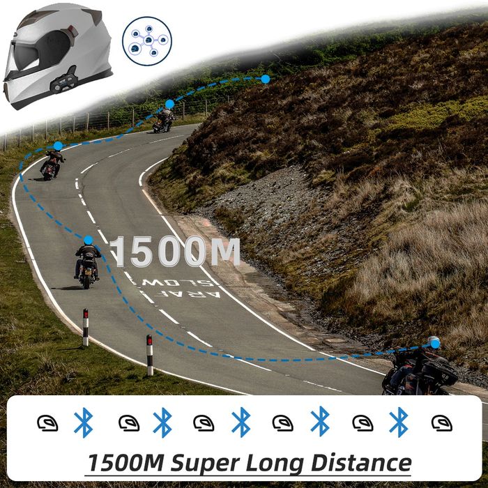 Kit intercomunicadores para capacetes Modelo R9