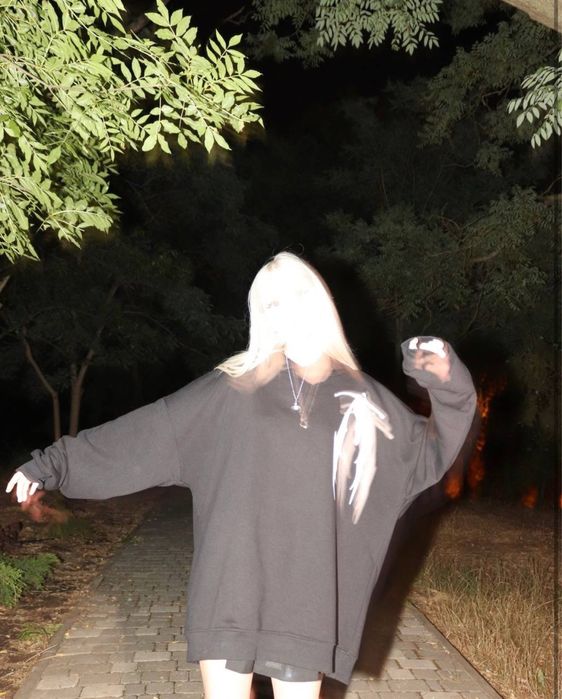 черное дрейн худи