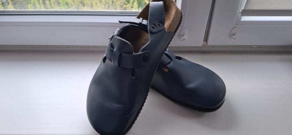 Birkenstock Tokio сині клоги 41 розмір з ремінцем