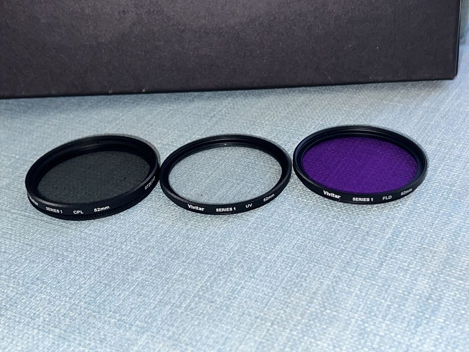 Lentes Vivitar Series 1 52mm UV, FLD, CPL como novas