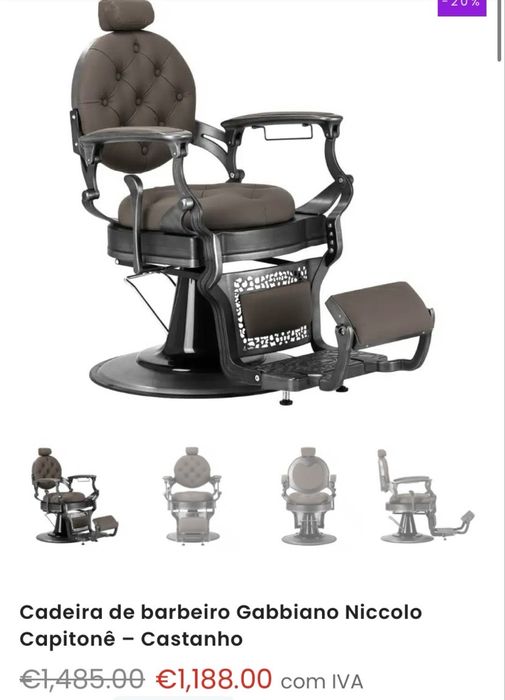 Cadeira de barbeiro 850€